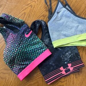 Nike and UA Athletic Bras